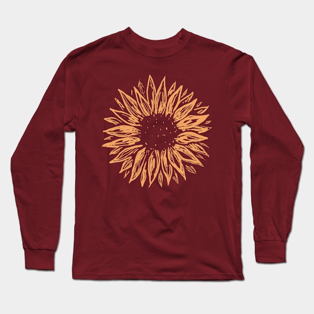 Sunflower Long Sleeve T-Shirt by FoxShiver